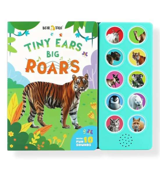 Звукова книга. Tiny ears big roars  (англійською)