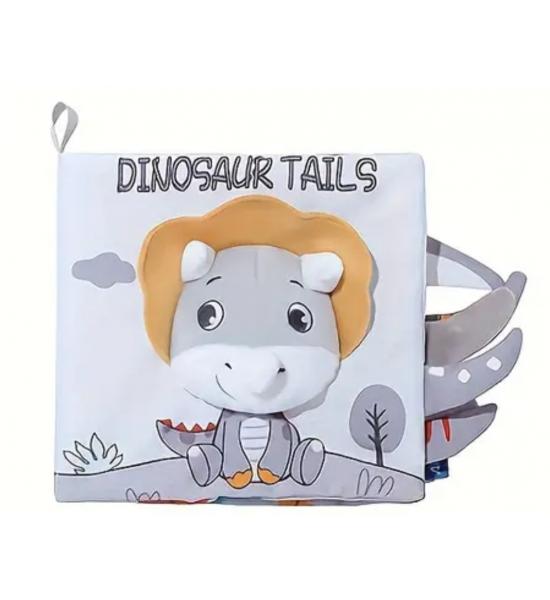Тактильна книга-шуршалка з піщалкою.Dinosaur tails. Динозавр