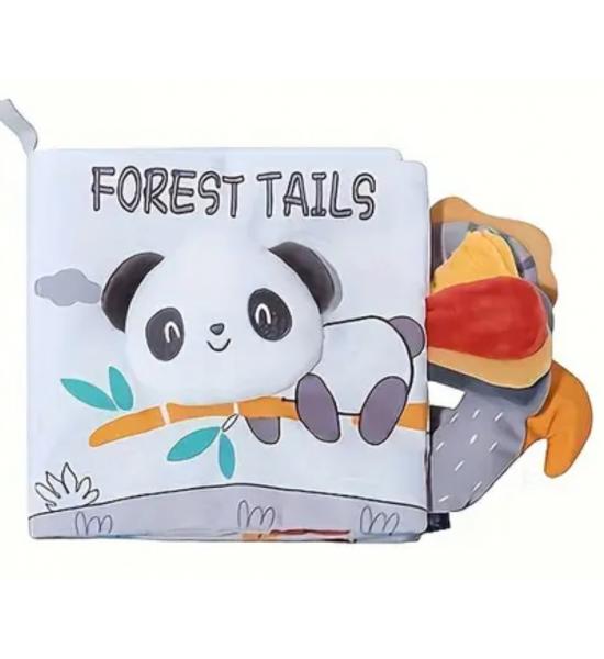 Тактильна книга-шуршалка з піщалкою. Forest tails. Панда